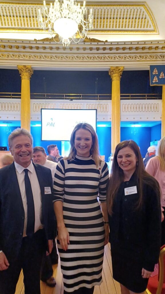 Edward McEvoy Principal, Tullamore College, Miniser Helen McEntee and Sarah McEvoy, teacher, Tullamore College. 