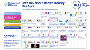 April Interactive Health Literacy Calendar: Let’s Talk About Health Literacy